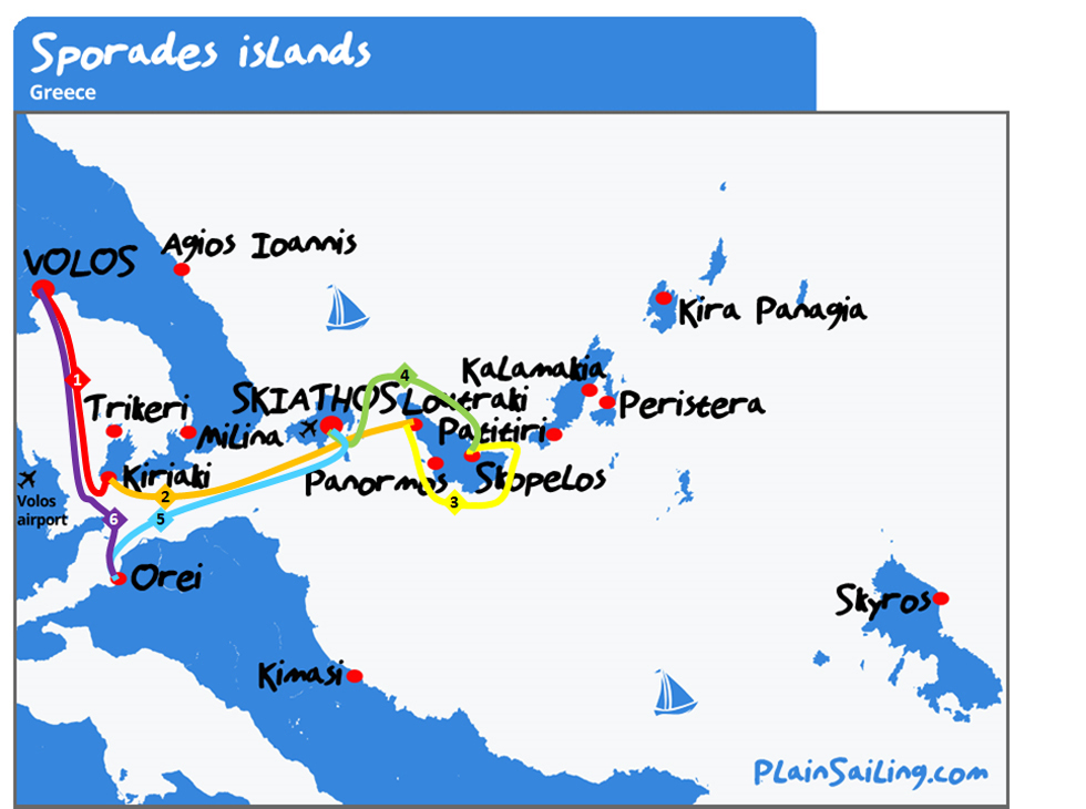 Volos - 6 day sailing itinerary